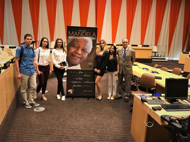 Students from Camp Happiness spent time at the United Nations for Nelson Mandela Day.