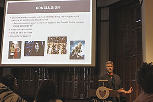  Jack Gierzynski, Ph.D., a professor at the University of Vermont, presented the second plenary lecture, “Do Fictional Stories Really Make Us More Tolerant and Accepting?”  
