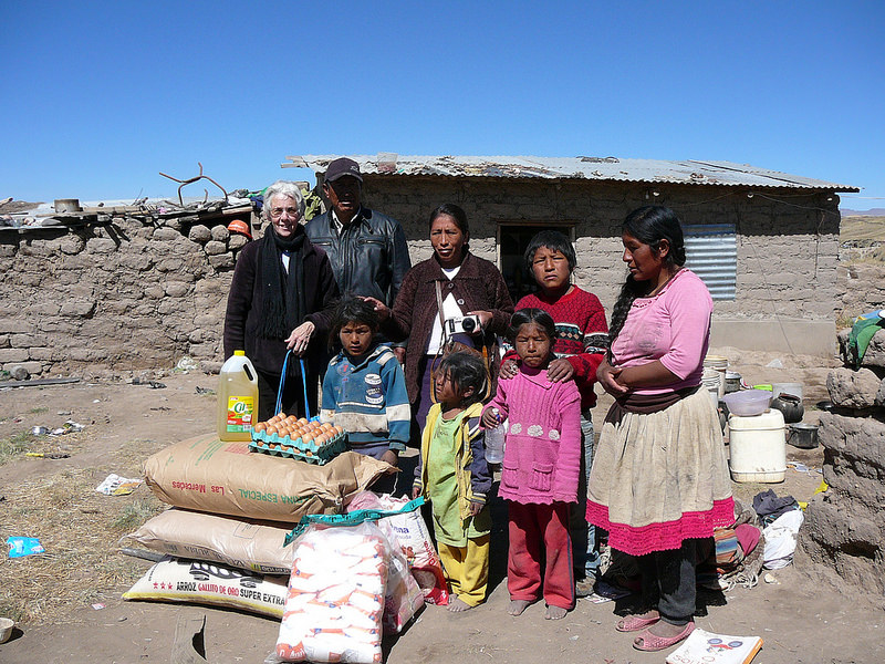 Sister Jean Faustman brings supplies, with love, to the poor of Peru.