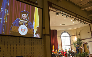 Abigail Palko, Ph.D., '96, director of the Maxine Platzer Lynn Women's Center at the University of Virginia, offers the Convocation address.