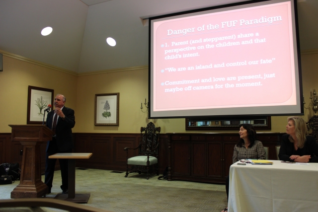 Psychology professor Scott Browning, Ph.D., ABPP, speaking at "An Evening With the Experts" on May 3 at SugarLoaf. (Photo by Margaret Terzieva)