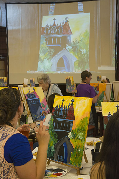 Painting With A Twist was a welcome addition to this year's Reunion Weekend.